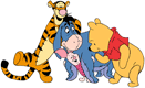 Winnie the Pooh, Piglet, Tigger and Eeyore
