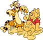 Tigger & Pooh covered in honey