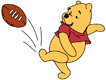 Winnie the Pooh kicking football