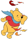 Winnie the Pooh on windy day