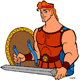 Hercules, sword, shield