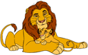 Mufasa with young Simba