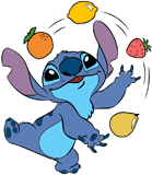 Stitch juggling fruit