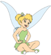 Tinker Bell sitting with legs crossed