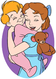 Wendy holding Michael