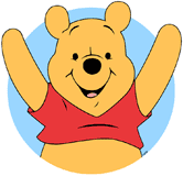 Winnie the Pooh and Piglet laughing