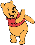Cheerful Winnie the Pooh making a hand gesture
