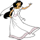 Jasmine in wedding dress