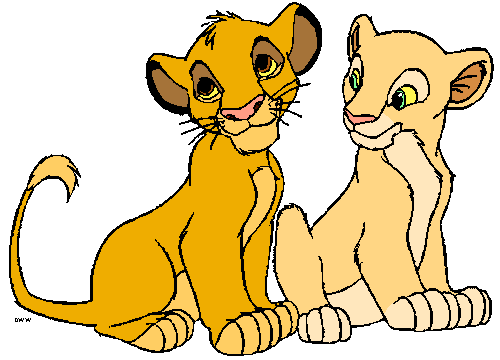 lion king simba nala. Simba and Nala Clipart from