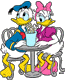 Donald, Daisy sharing a drink