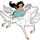 Jasmine riding winged horse