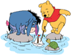 Pooh, Eeyore playing