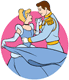 Cinderella and Prince Charming dancing