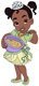 Little Tiana stirring mixture in a pot