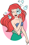 Ariel playing with bubbles