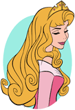 Portrait of Aurora in pink