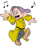 Dopey dancing to music