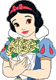 Snow White, bouquet of flowers