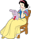 Snow White reading letter