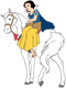 Snow White riding horse