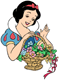Snow White, flower basket