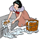 Snow White washing steps