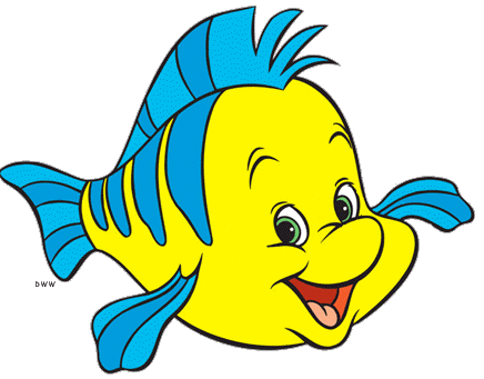 Flounder Clipart from Disney's The Little Mermaid - Quality Disney Clipart