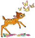 Bambi chasing butterflies
