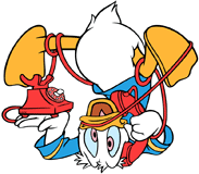 Donald Duck on the phone