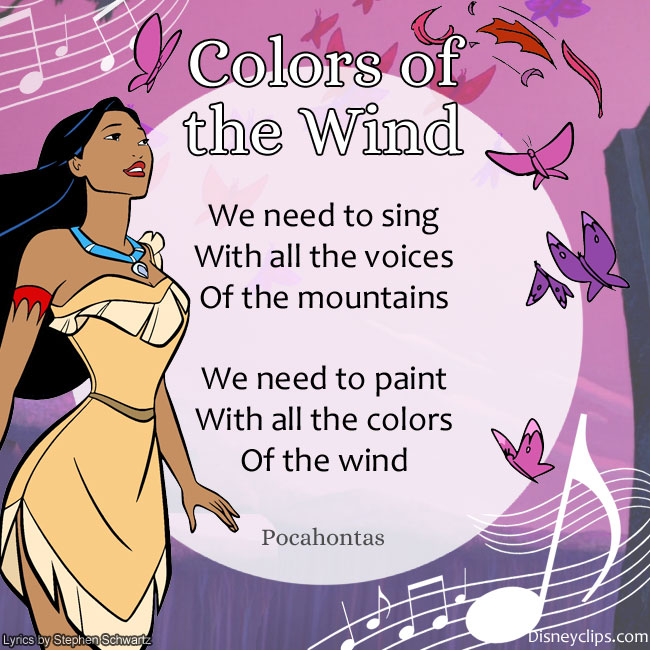Colors of the Wind Lyrics