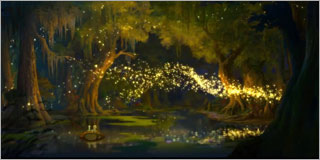 Trail of fireflies