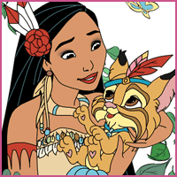 Pocahontas and her palace pet