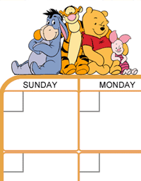 Winnie the Pooh calendar