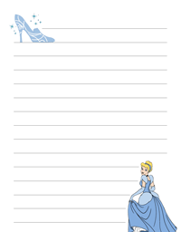 Cinderella, glass slipper stationery
