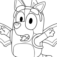 Bluey coloring page
