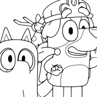 Bluey coloring page