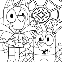 Bluey coloring page