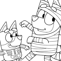 Bluey coloring page