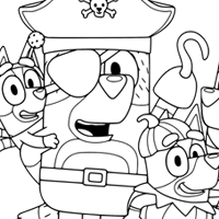 Bluey coloring page
