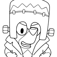 Bluey Halloween coloring page