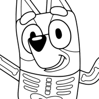 Bluey coloring page
