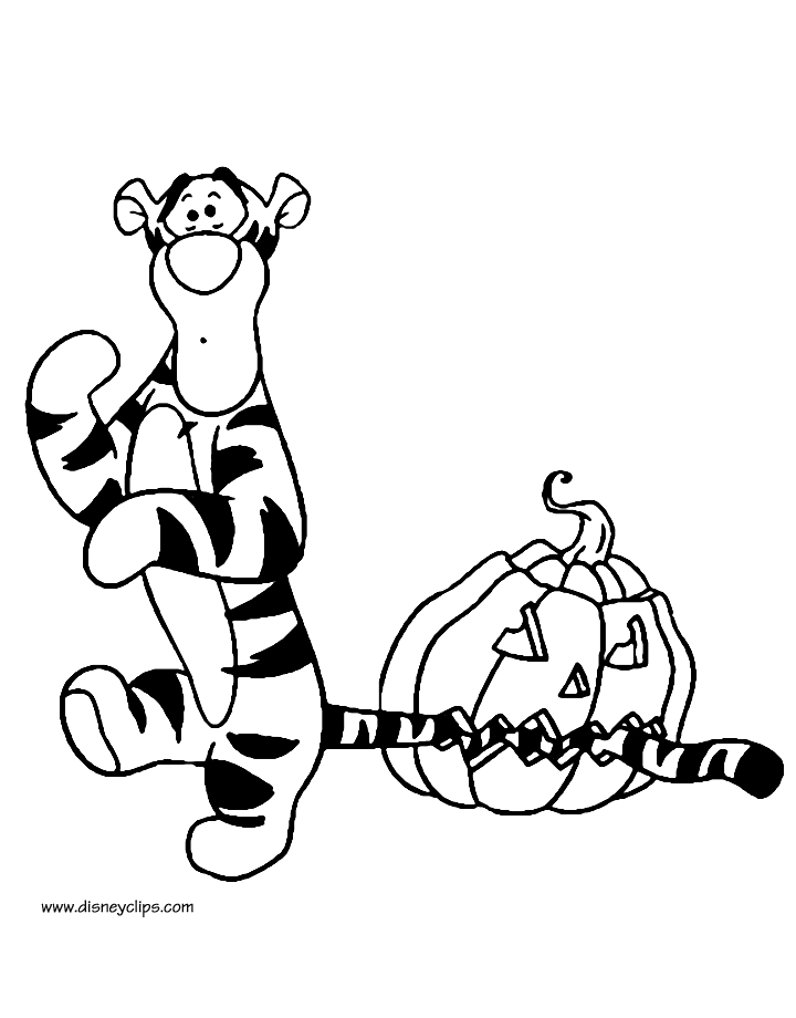 Disney Halloween Coloring Pages | Disneyclips.com