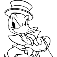 Donald Duck Halloween coloring page