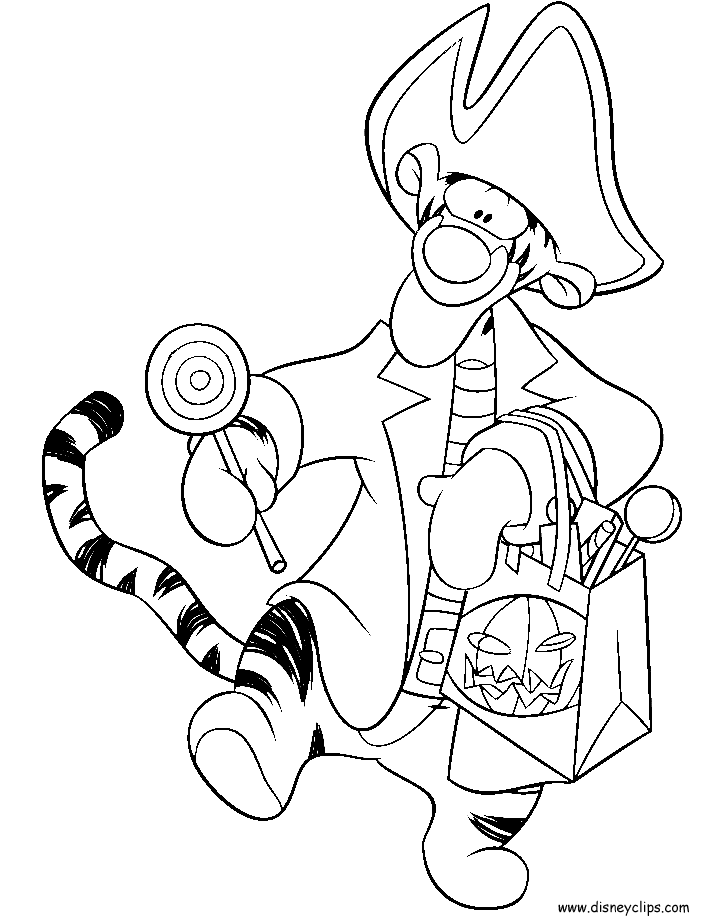Disney Halloween Coloring Pages Disneyclips Com