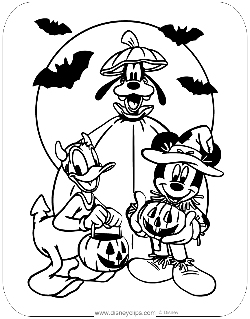 Disney Halloween Coloring Pages (6) | Disneyclips.com