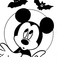 Mickey Mouse Halloween coloring page