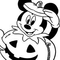 Mickey Mouse Halloween coloring page