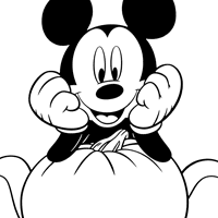 Mickey Mouse Halloween coloring page