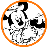 Mickey Mouse Halloween coloring page
