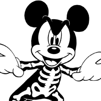 Mickey Mouse Halloween coloring page